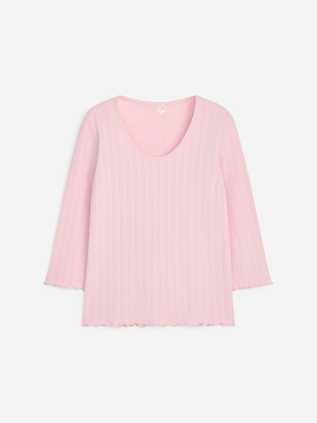 Pointelle-Knitted Top - Pink - Image 5