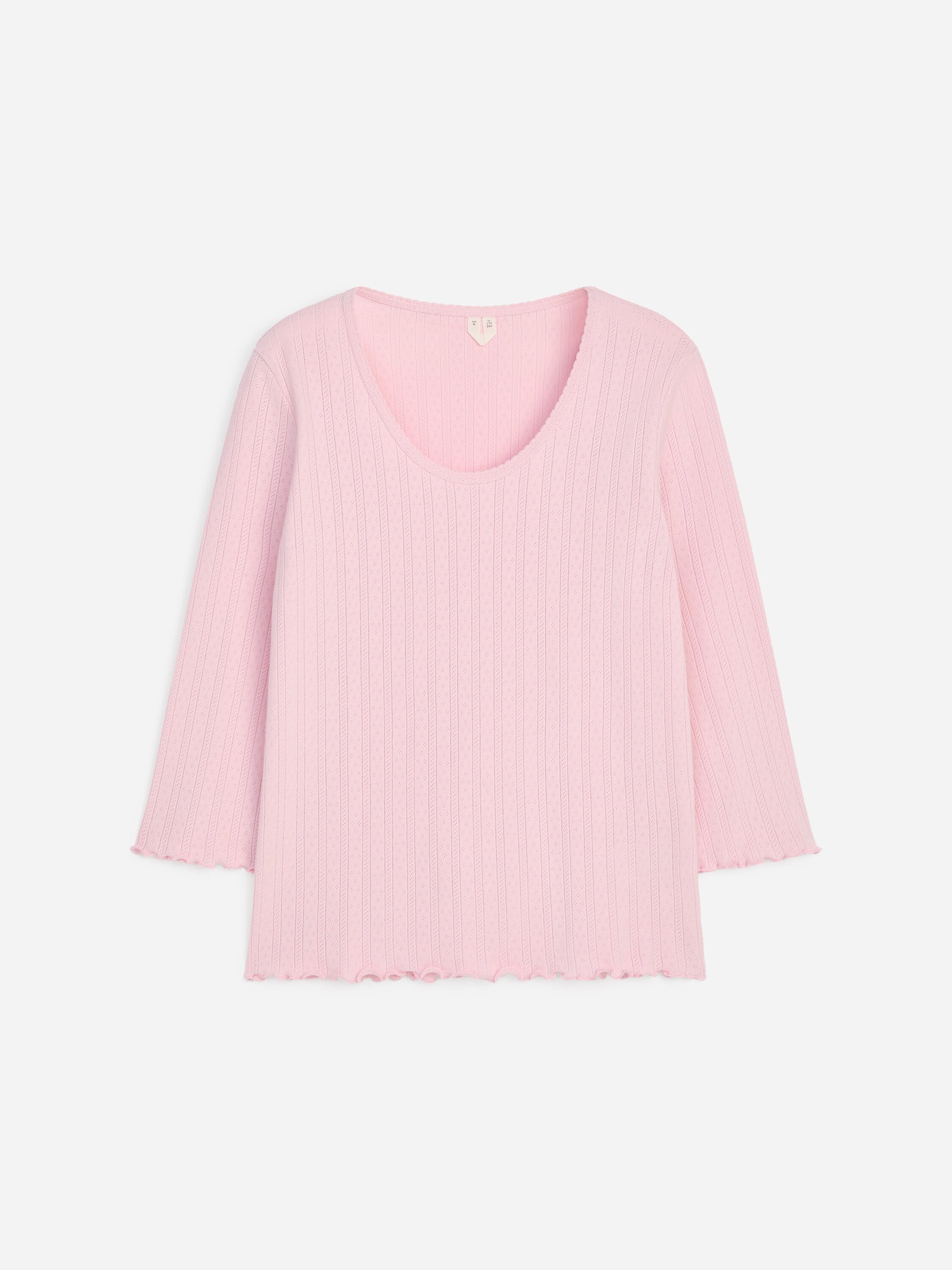 Pointelle-Knitted Top - Pink - Image 5