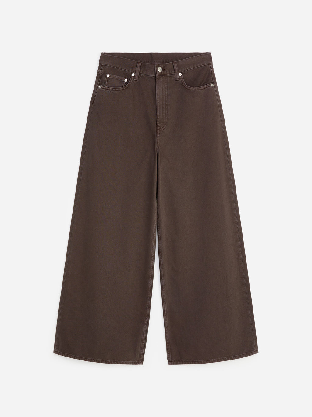 Oversized Wide Jeans - Brown - Image 6