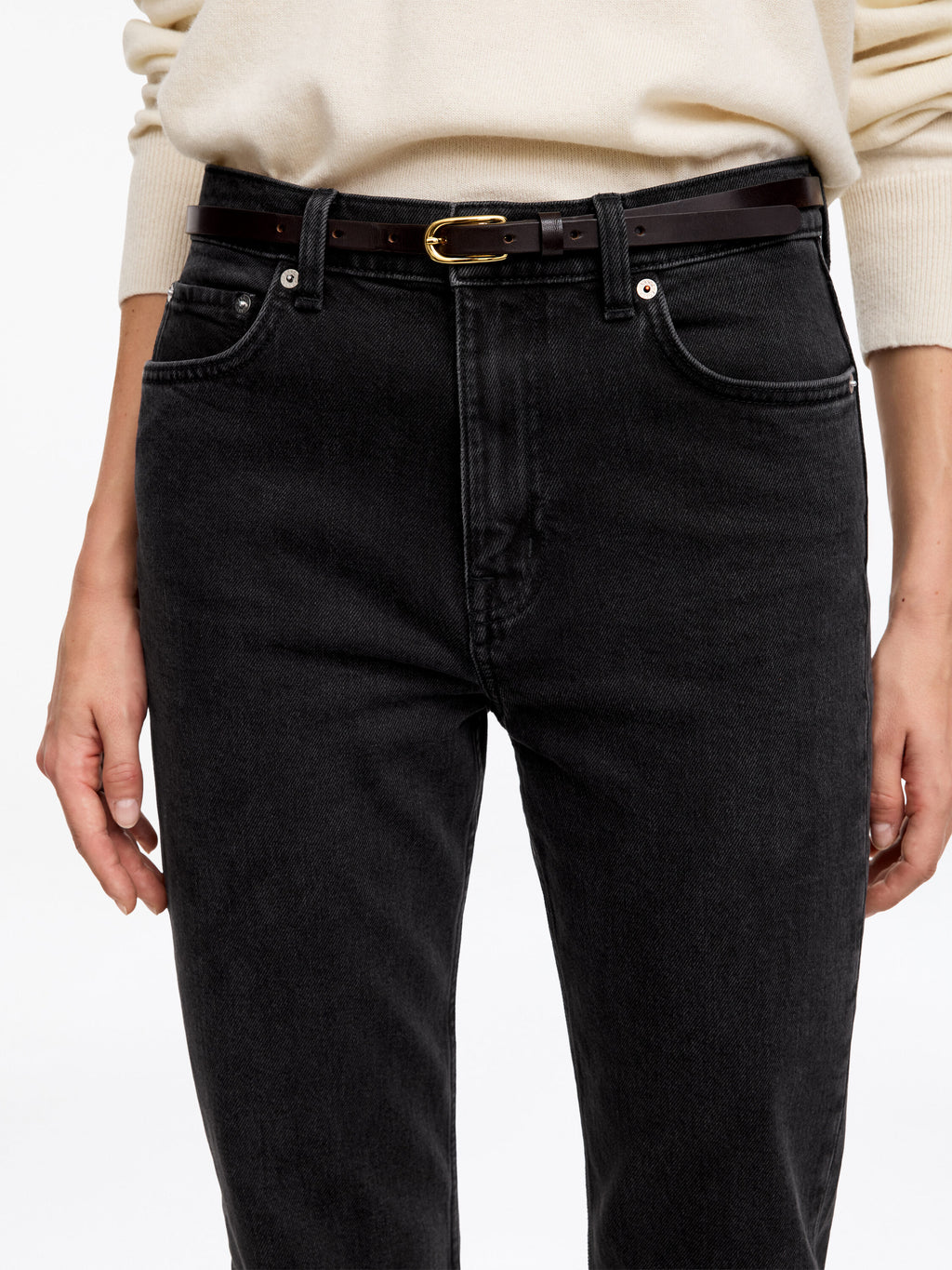 Long Slim Jeans - Black - Image 5
