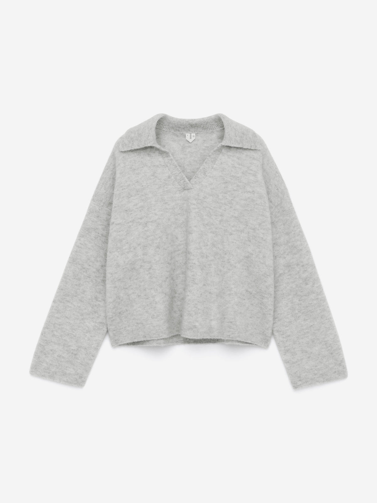 Alpaca-Wool Blend Jumper - Grey