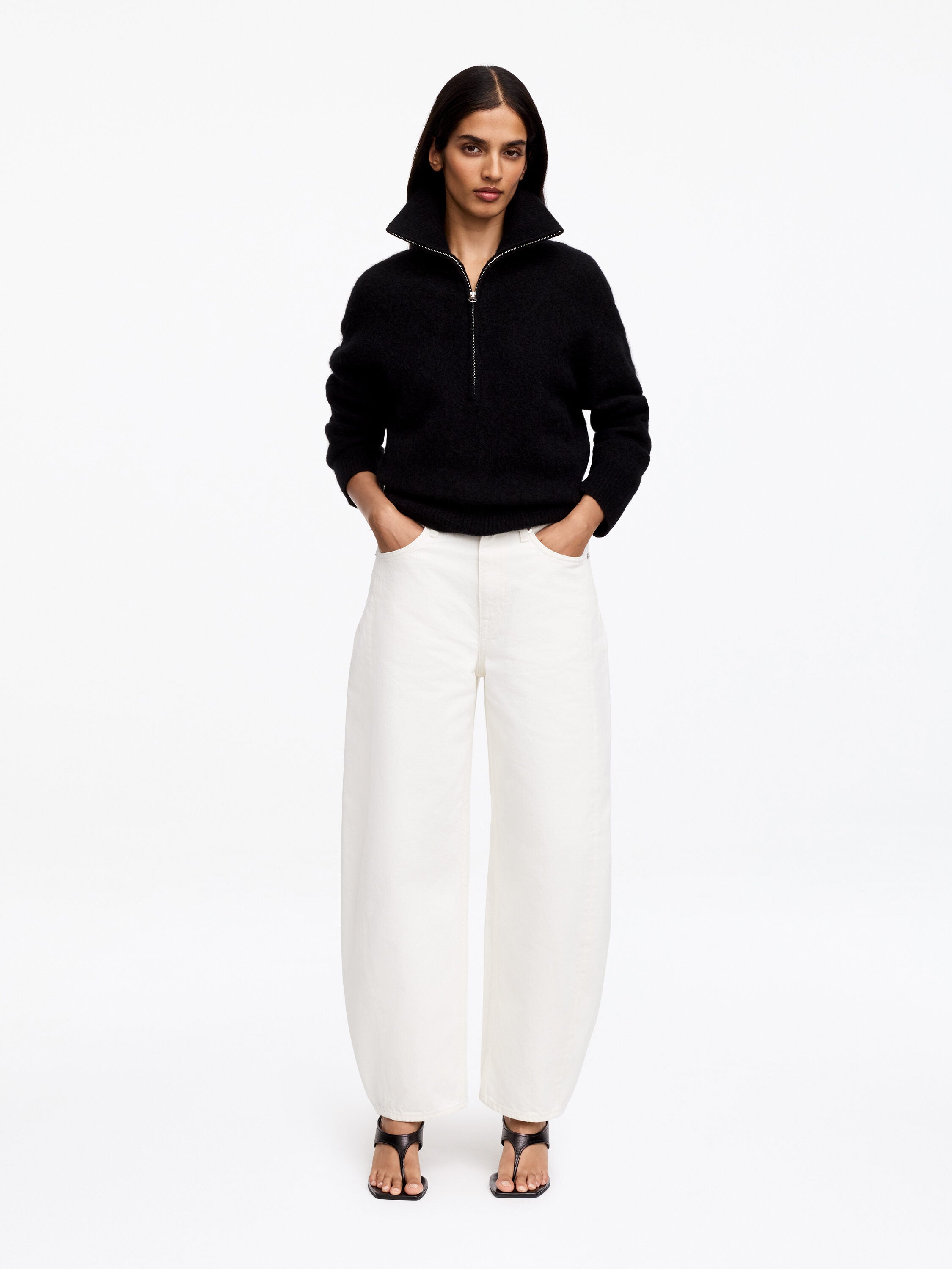 Barrel Jeans - White