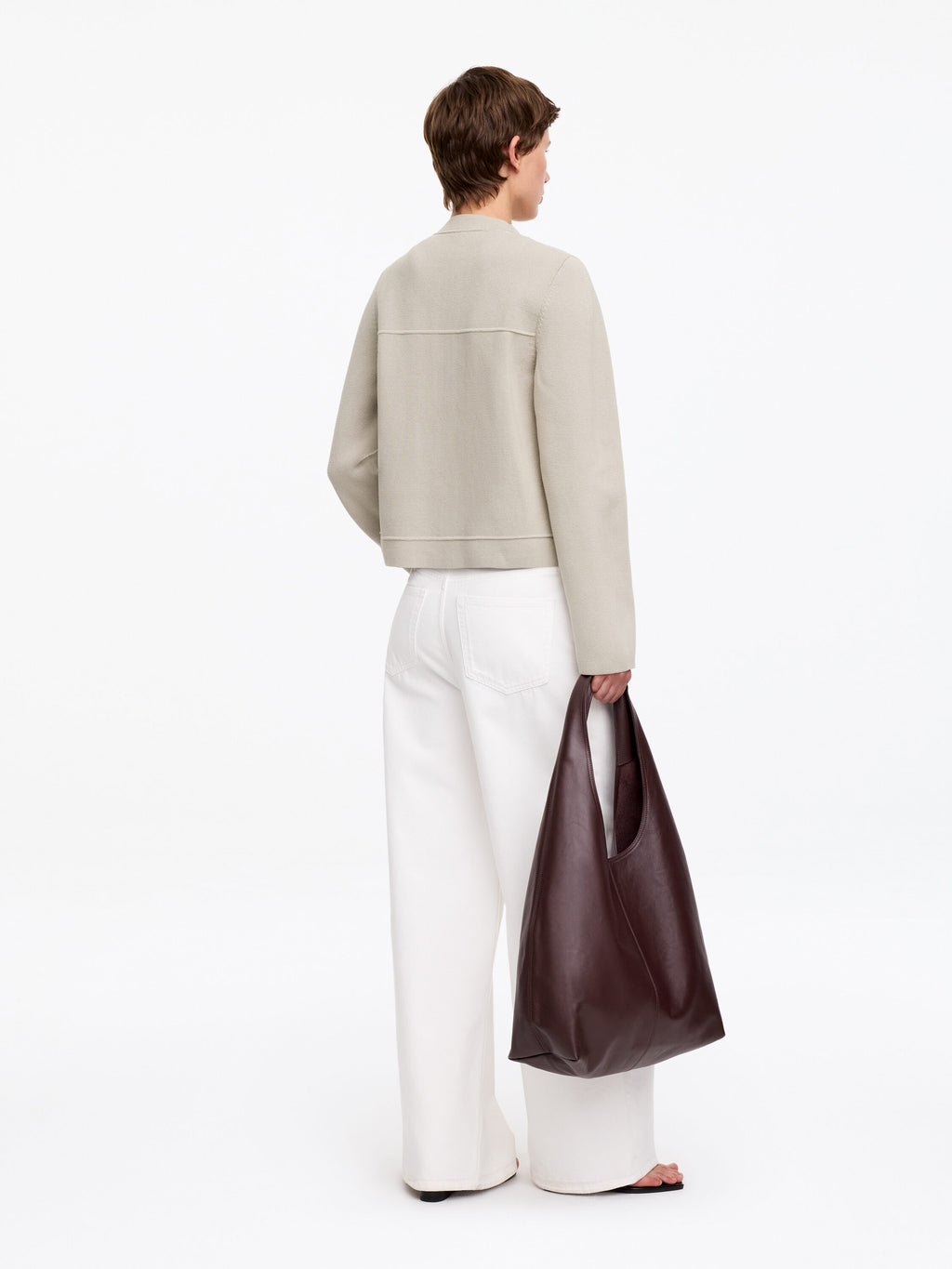 Cotton Cardigan - Beige - Image 3