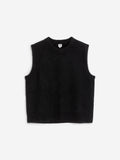 Alpaca-Wool Blend Vest - Black
