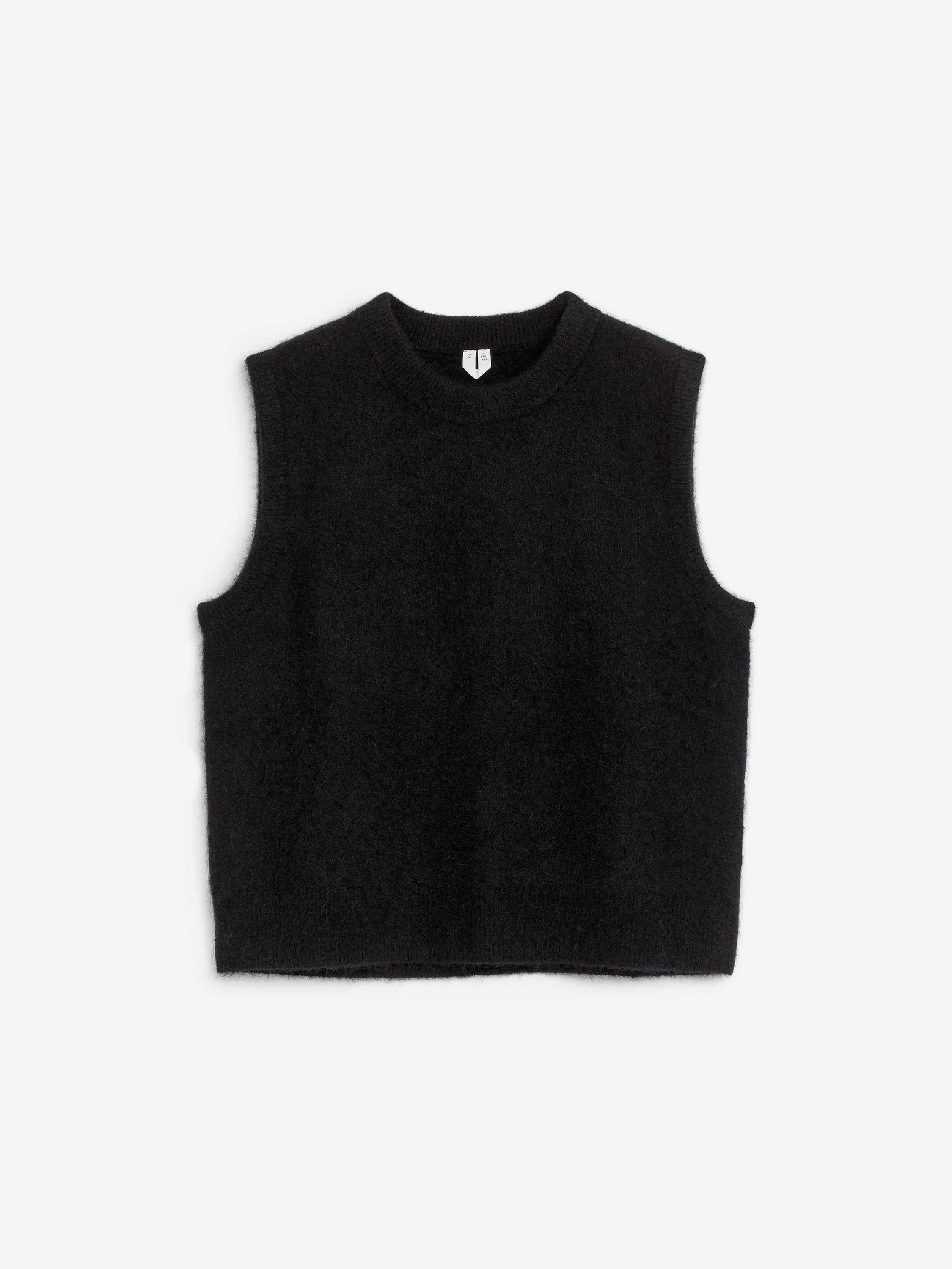 Alpaca-Wool Blend Vest - Black