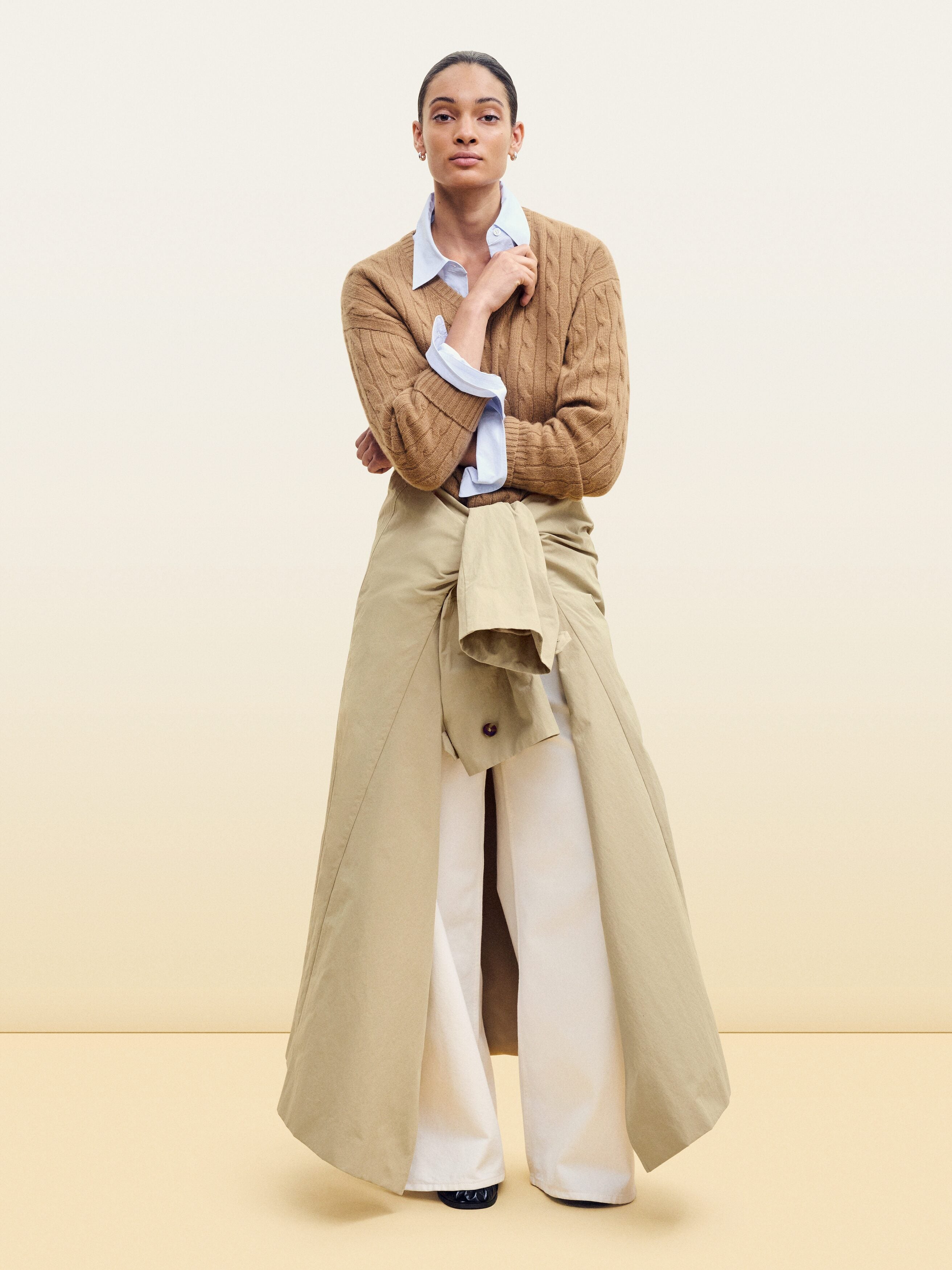 Oversized Wide Jeans - White - Image 7