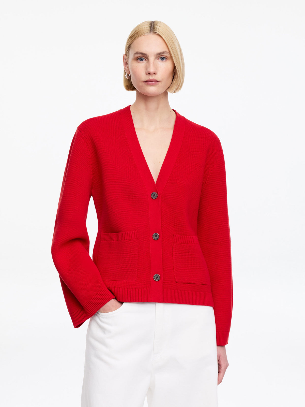 Cotton Cardigan - Red