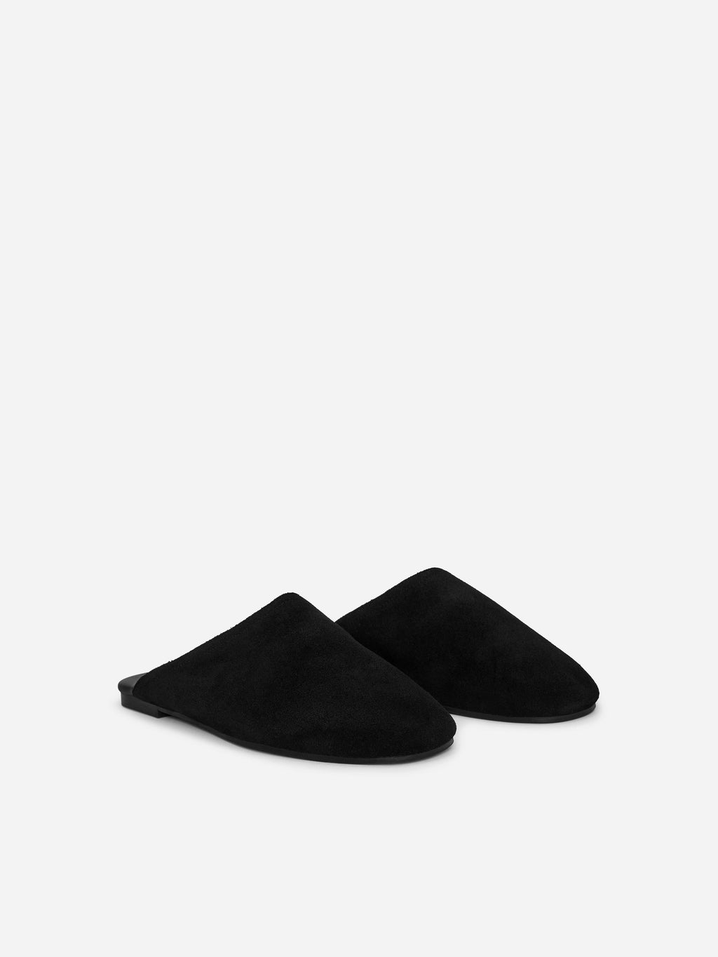 Suede Travel Slippers - Black - Image 2