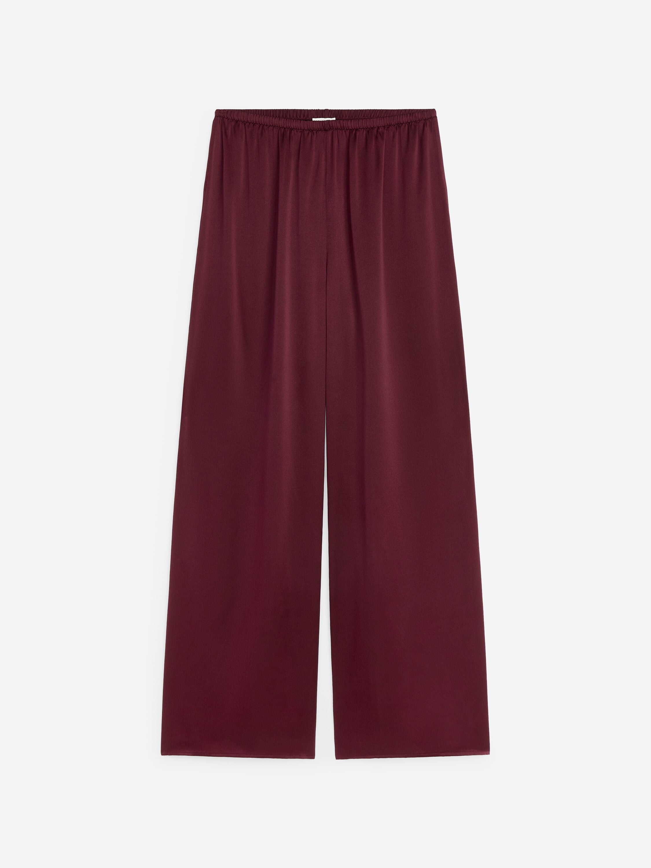 Silk Satin Trousers - Red - Image 5