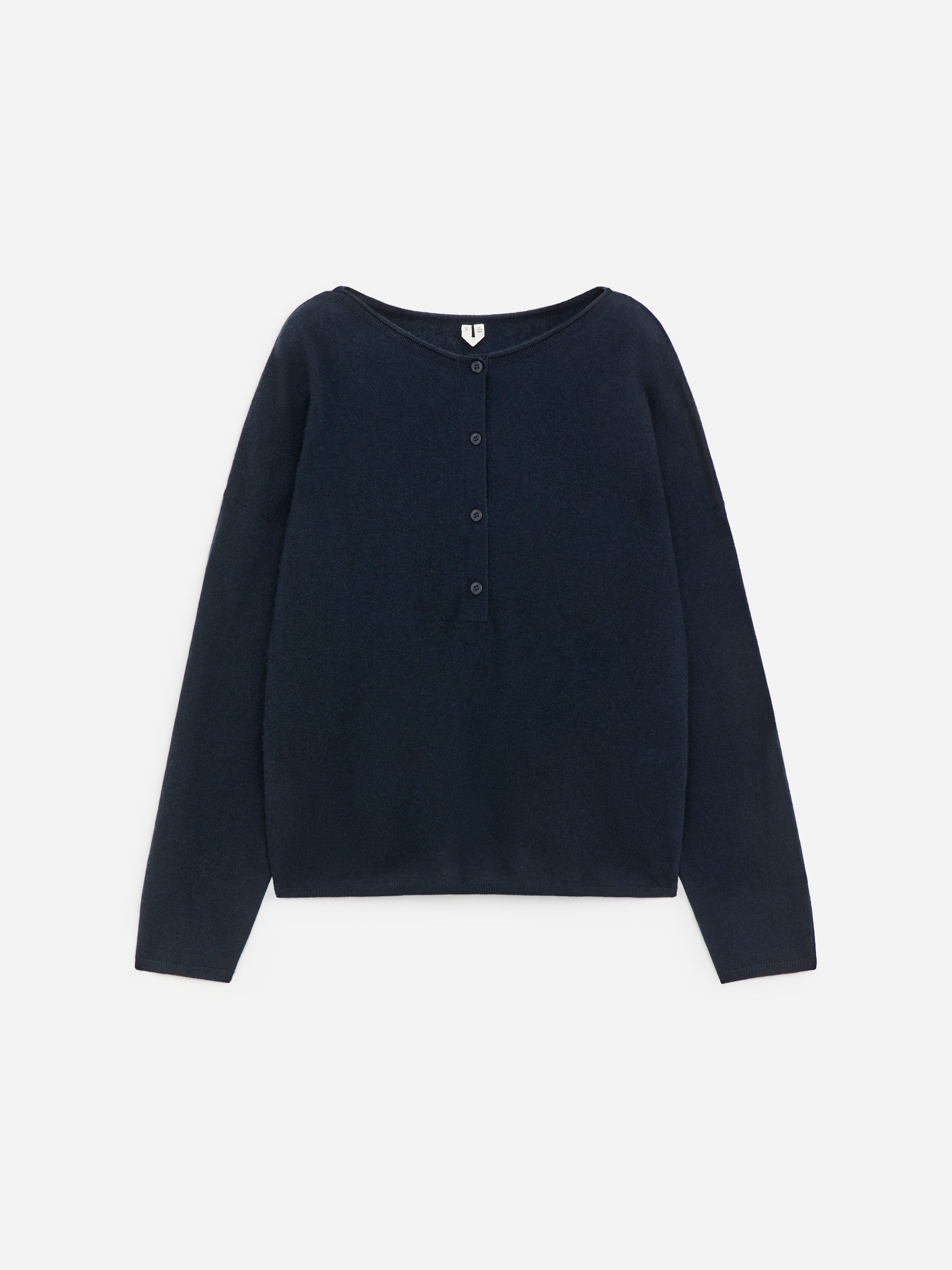 Pure Cashmere Boat-Neck Jumper - Blue - Image 5