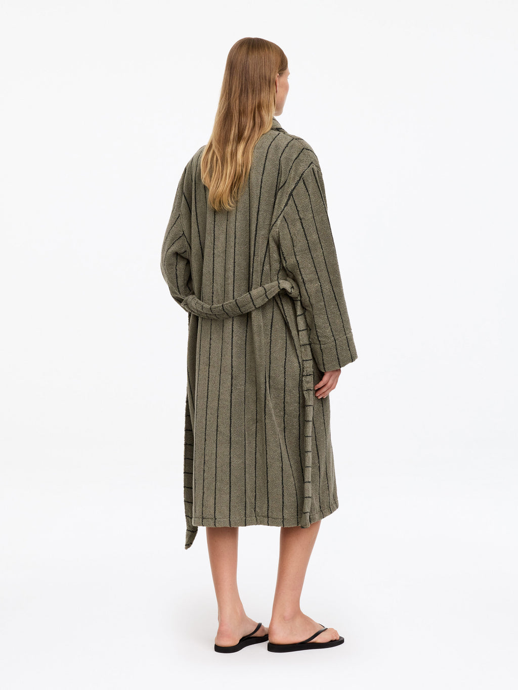 Unisex Cotton Terry Bathrobe - Green - Image 3