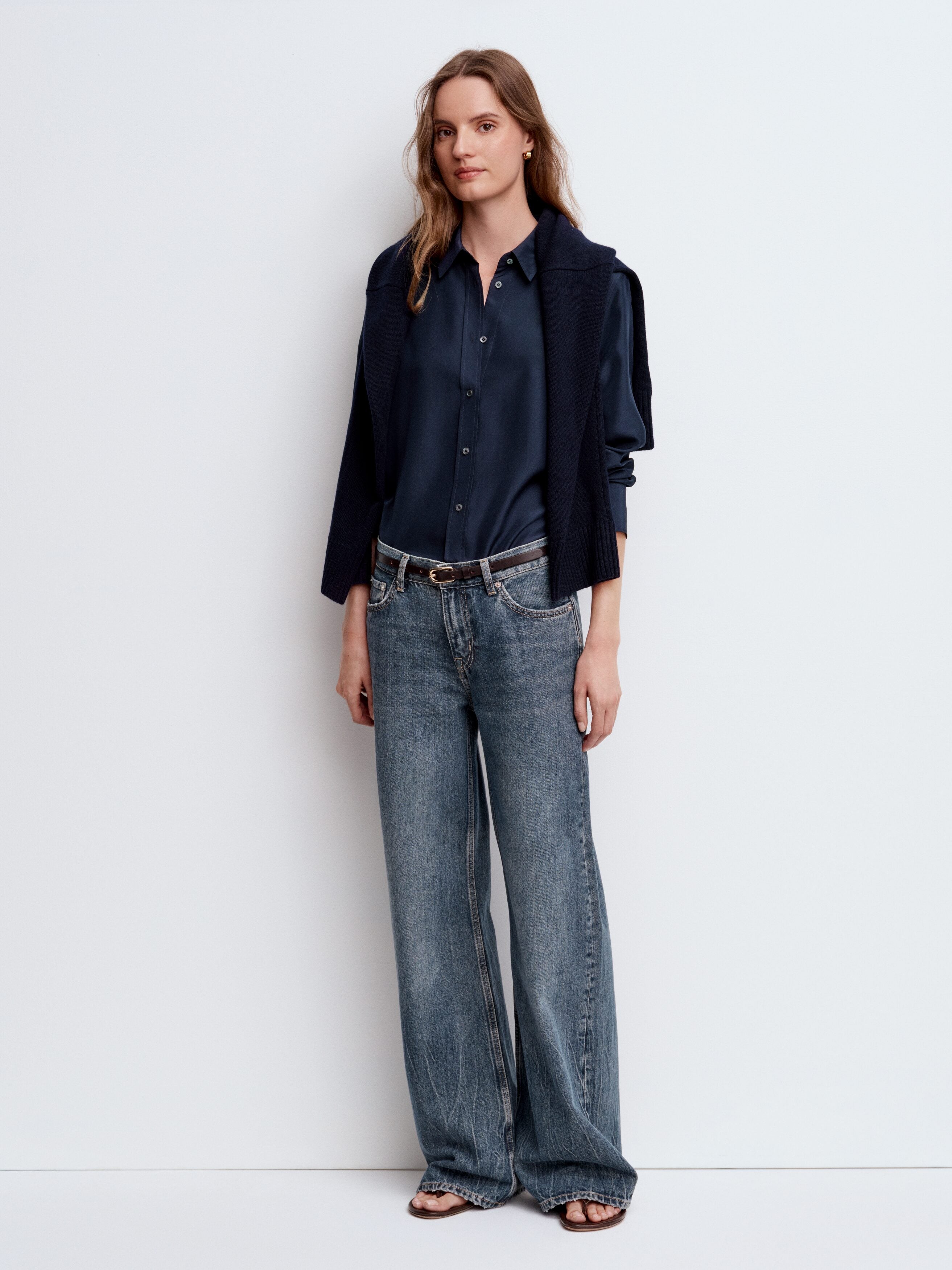 Low Flared Jeans - Blue