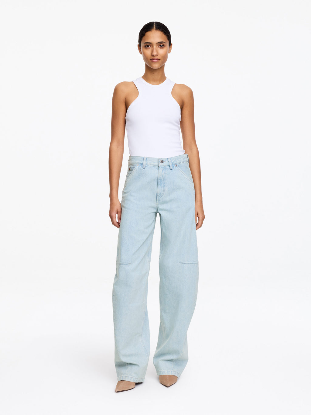 Relaxed Barrel Jeans - Blue