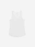 Sheer Cotton Tank Top - White