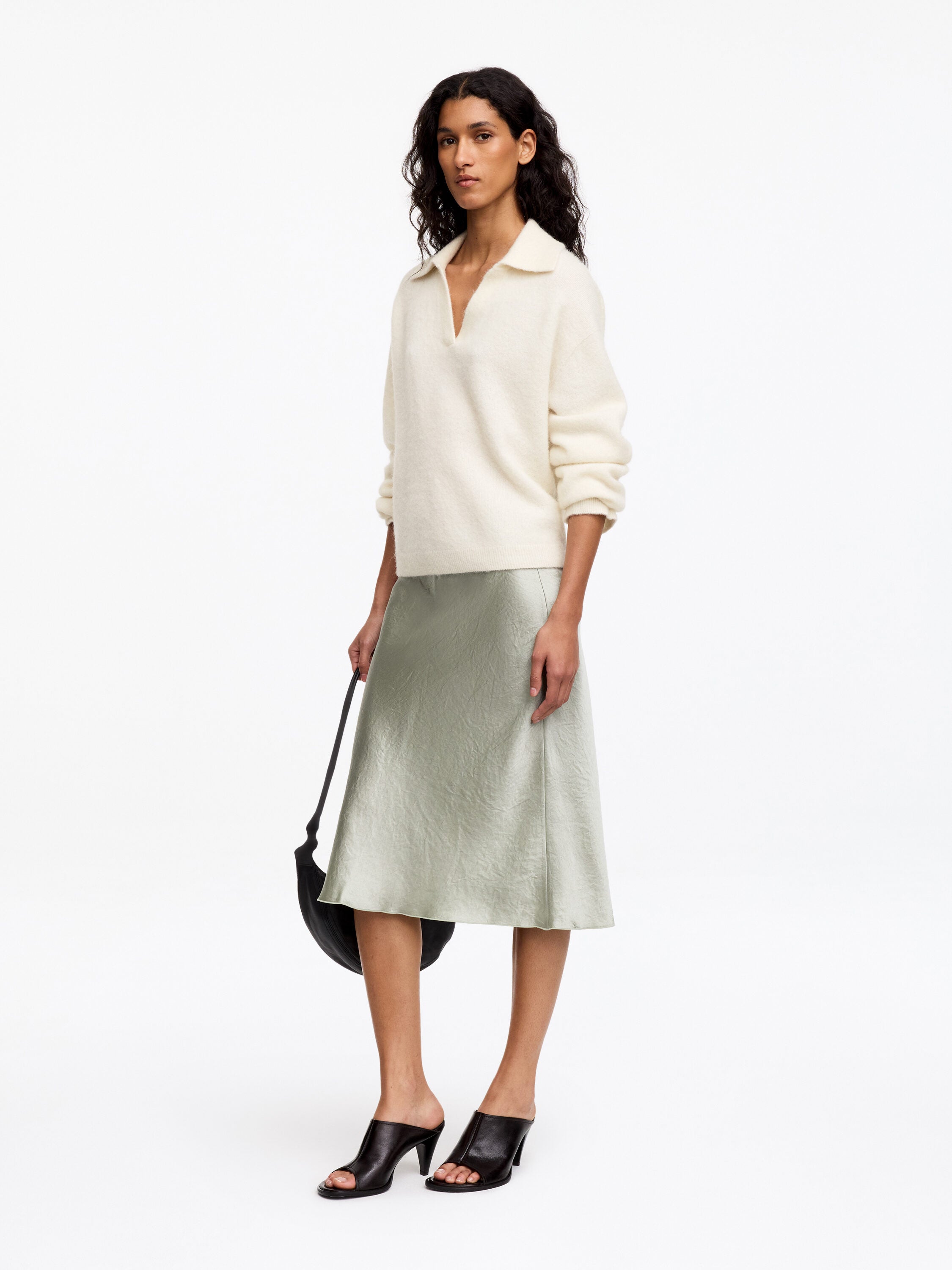 Alpaca-Wool Blend Jumper - White - Image 3