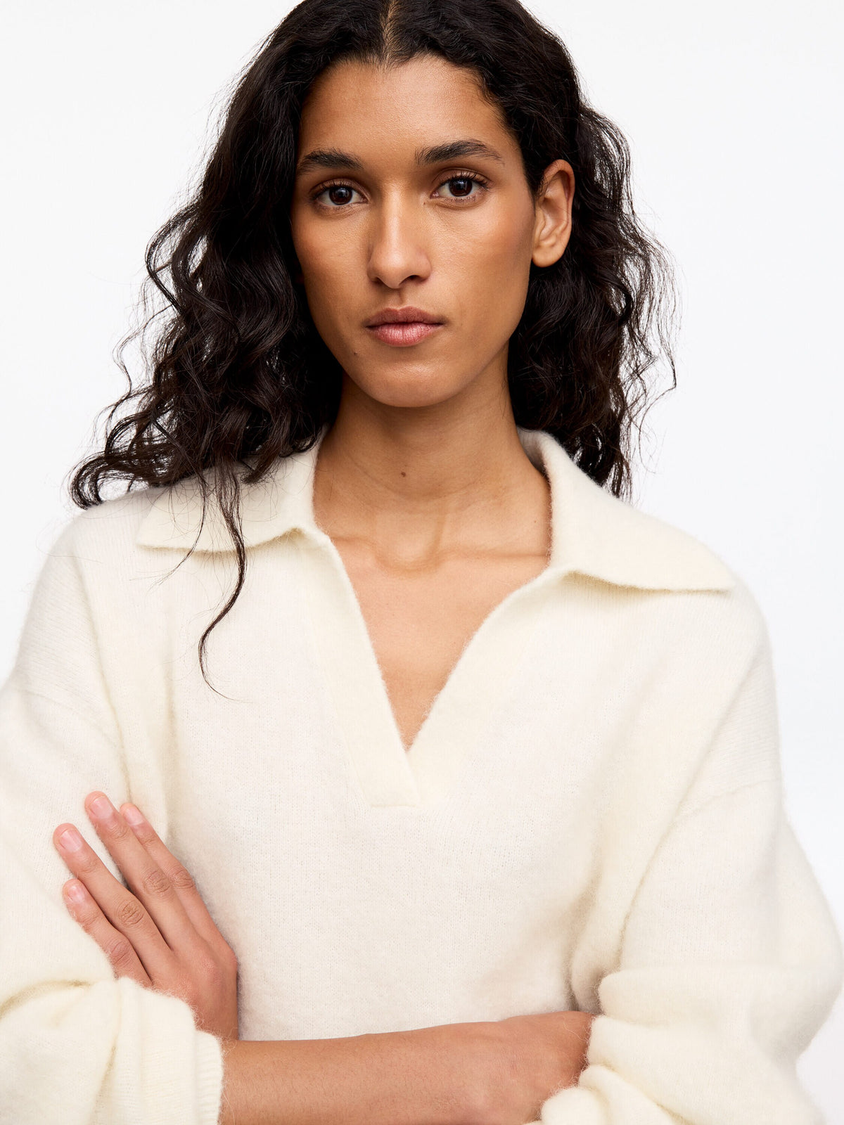 Alpaca-Wool Blend Jumper - White - Image 5