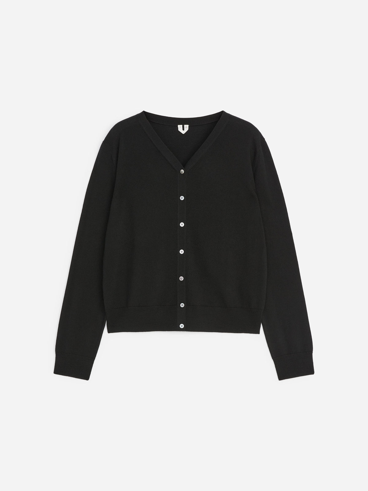 Merino Wool Cardigan - Black - Image 5