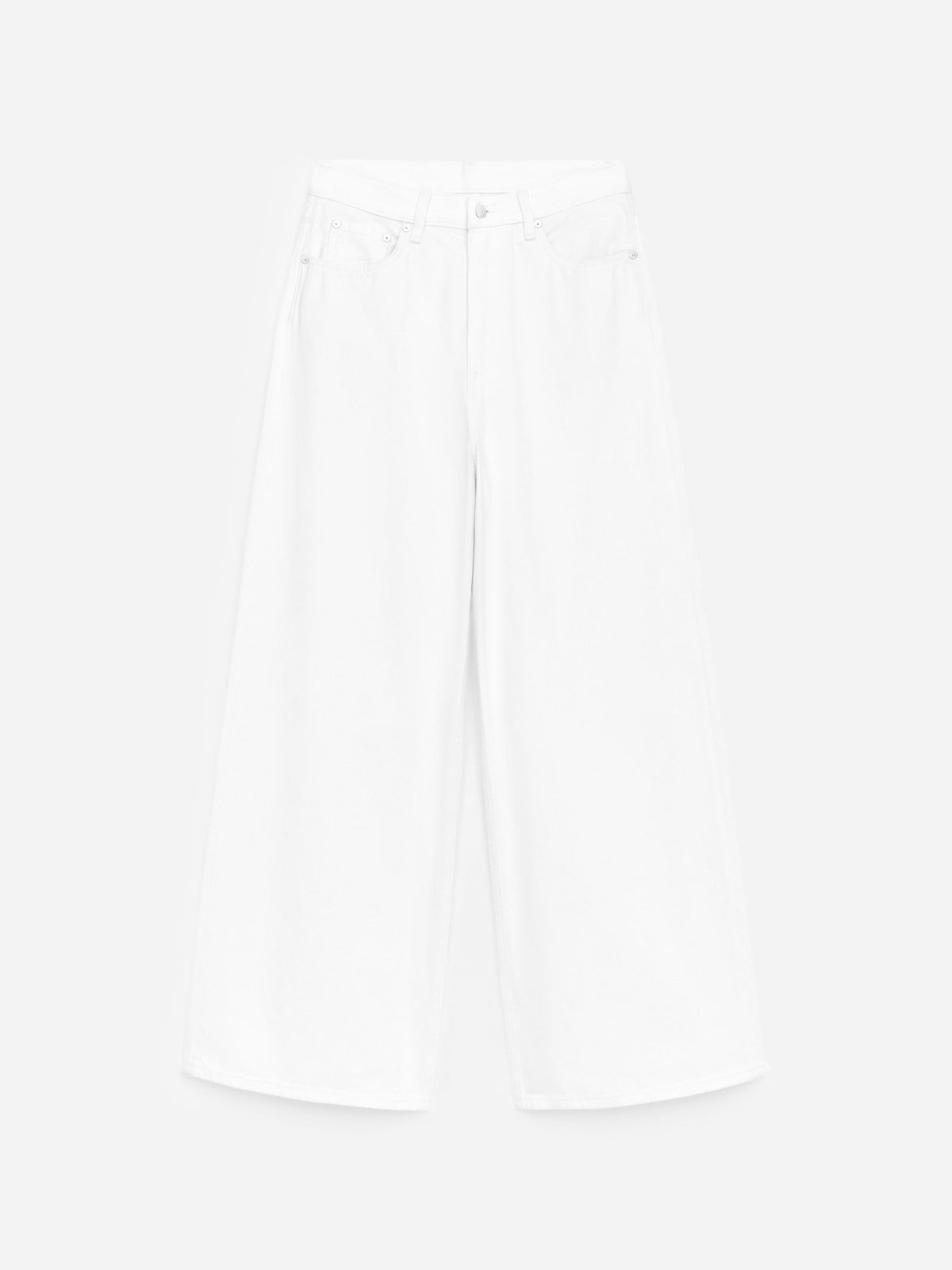 Oversized Wide Jeans - White