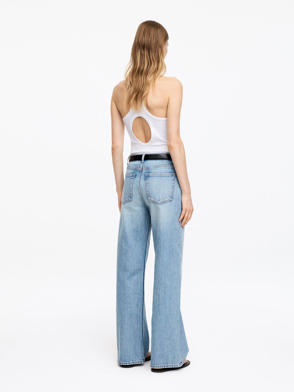 Flared Jeans - Blue - Image 3