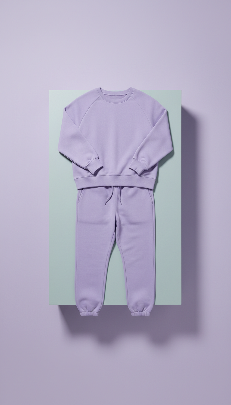 Lilac Frost relaxed-fit jogger set