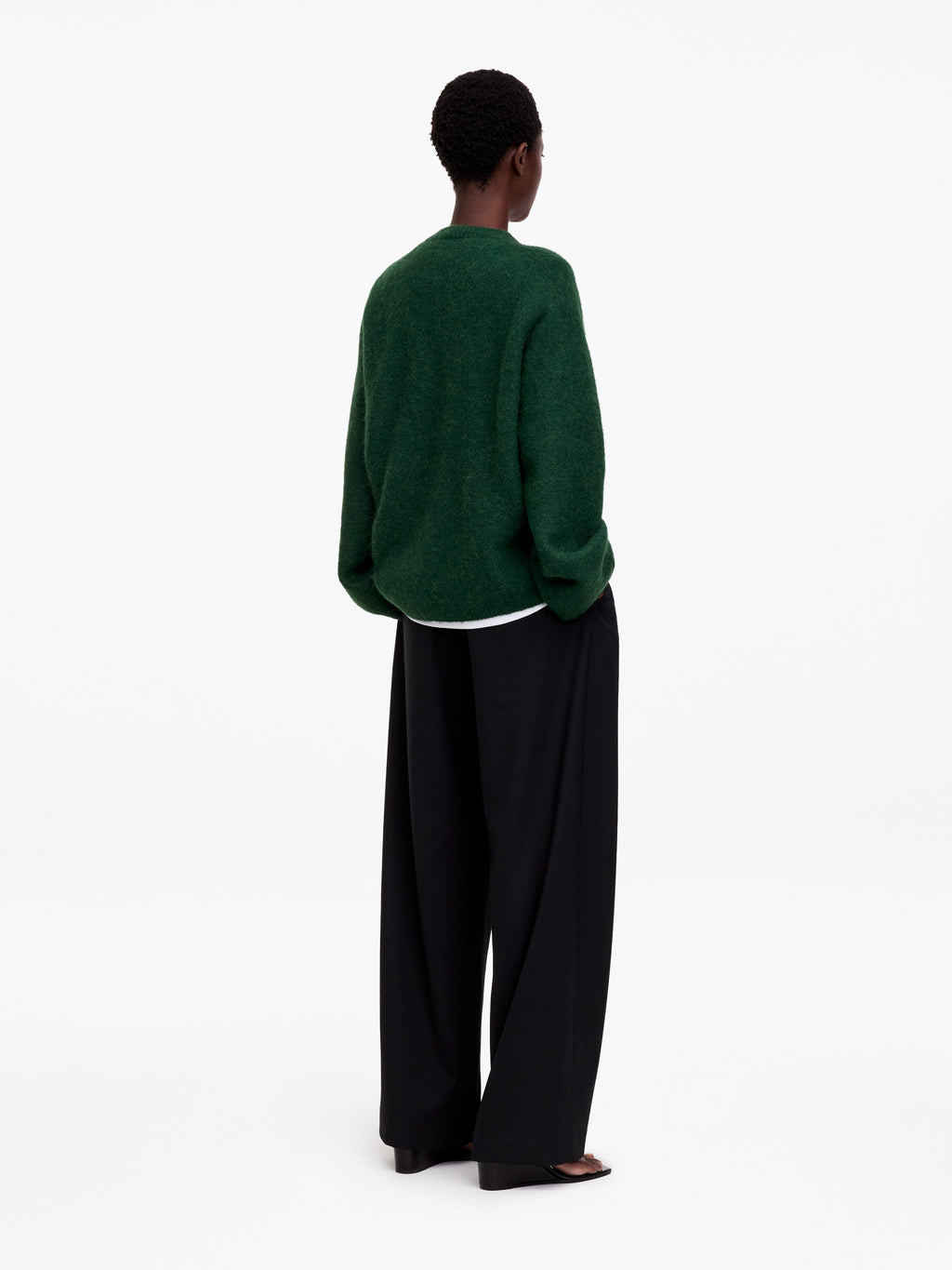 Alpaca-Wool Blend Jumper - Green - Image 3